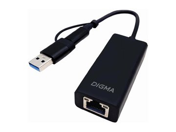 Сетевой адаптер 2.5G Ethernet Digma DLA-GTUC01