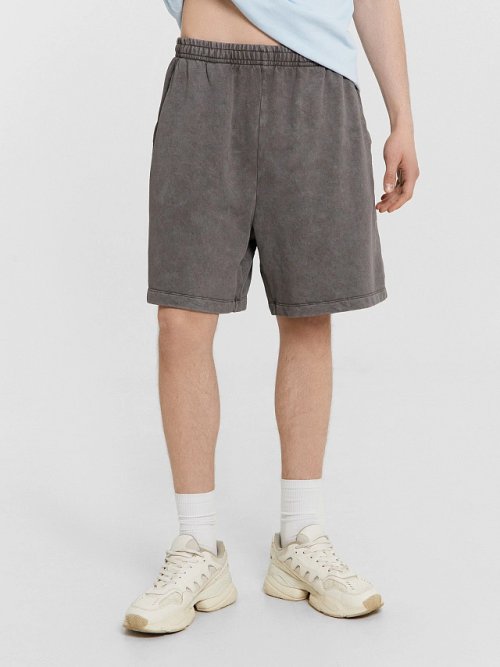 Шорты мужские хаки с обработкой эйсид, фото 2 из 5