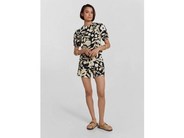 Шорты женские черные с цветочным принтом Марк Формель