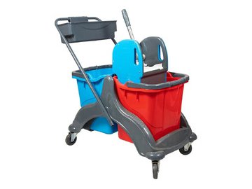 Тележка для уборки двухведерная с отжимом UCTEM CK756/S