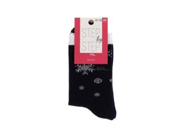 Носки женские STEP by STEP Снежинки, размер 23, арт. НЖ 9051-40