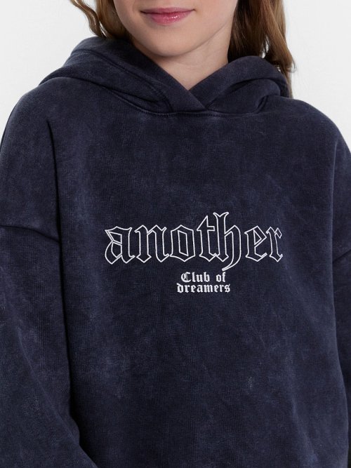 Худи для девочек серое с принтом, фото 6 из 6