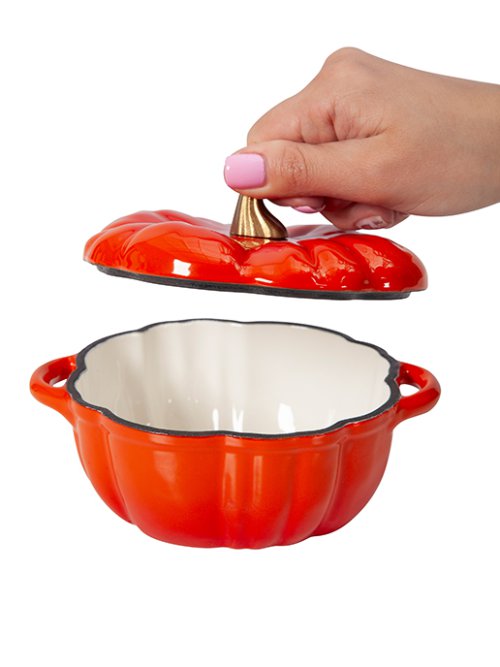 Кокотница чугунная эмалированная Pumpkin 0,5л, фото 12 из 15