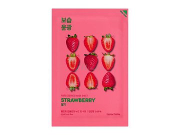 Маска для лица HOLIKA HOLIKA Pure Essence Mask Sheet Strawberry тканевая для увлажнения и сияния