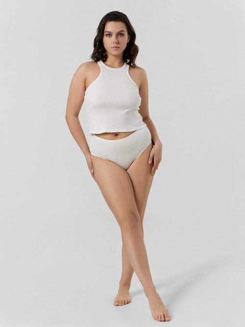 Трусы женские макси мультипак (3 шт.) в сумрачно-белом цвете, фото 3 из 10