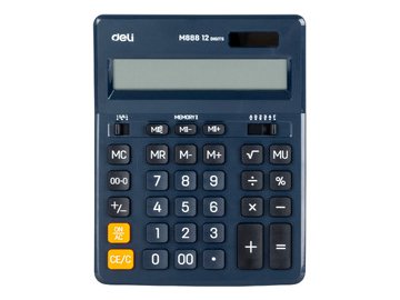 Калькулятор Deli EM888F-blue
