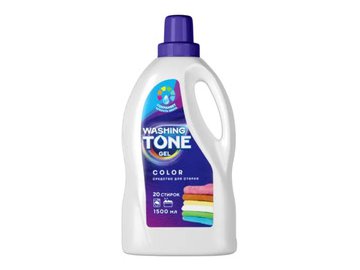 Средство для стирки жидкое WASHING TONE Яркость цвета Гель 1500 мл 0111010009