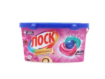 Средство для стирки концентрированное ЛОСК Ароматерапия Малазийский Цветок капс. 12 шт Мила