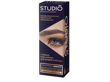 Крем-краска для бровей и ресниц STUDIO Professional, тон графит, 80 мл