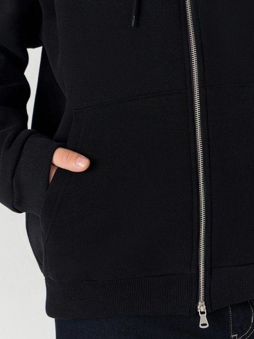 Толстовка мужская черная на молнии, фото 5 из 8