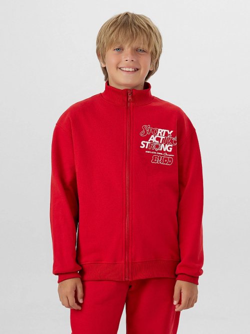 Толстовка для мальчиков красная на молнии, фото 1 из 6