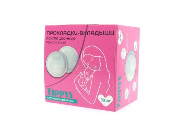 Прокладки-вкладыши Tippys лактационные с суперабсорбентом 110 мм, 30 шт в Могилеве Мила