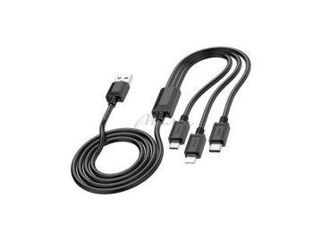 USB-Кабель HOCO X74 3-в-1 M+L+T черный