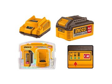 Аккумулятор с зарядным устройством Ingco FBCPK1012 (АКБ 1х4Ач + ЗУ 4А)