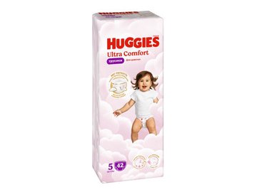 Трусики-подгузники HUGGIES Ultra Comfort Girl Mega 5 (42 шт)