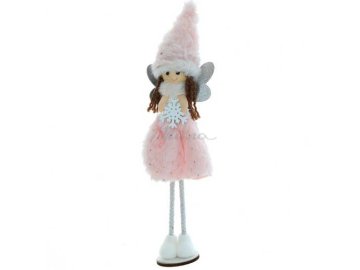 Украшение новогоднее Ангел розовый, 27 см, арт.  SLWDJD-039