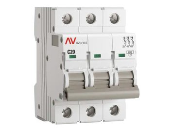 Выключатель автоматический EKF Averes AV-6 3P 20A (C) 6kA