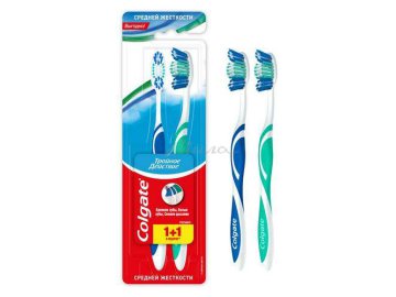 Щетка зубная COLGATE Тройное действие, набор 1+1