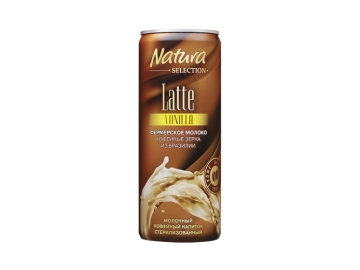 Молочный кофейный напиток Natura Selection LATTE ВАНИЛЬ 0 % 220 мл на акции в магазинах Корона
