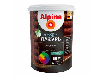 Лак акриловый Alpina Аквалазурь для дерева 0,9л/0,90кг NEW