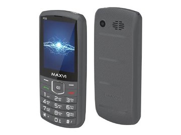 Мобильный телефон Maxvi P33 + ЗУ WC-112 (серый)