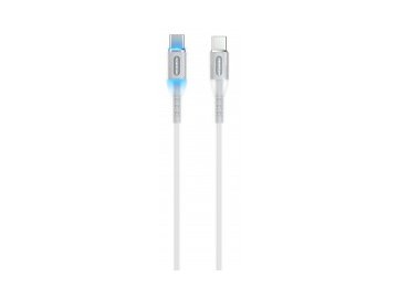Кабель type-c - type-c atomic ledit usb-c - usb-c pd 60w, led, 1.2 м, 30.372 (белый) Электросила