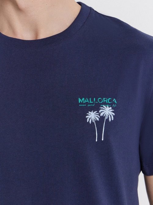 Футболка мужская синяя с принтом "Mallorca", фото 4 из 12