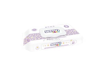 Бумага влажная туалетная детская SENSO BABY, 60 шт