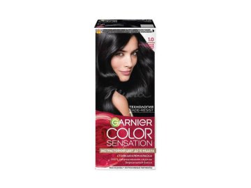 Крем-краска для волос GARNIER Color Sensation, тон 1.0 Черный, 110 мл
