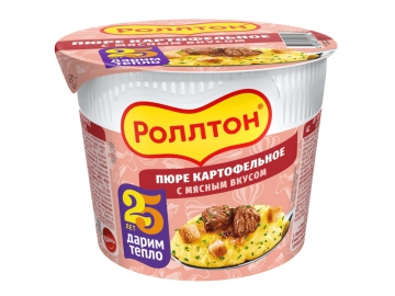 Пюре Картофельное Быстрого Приготовления Роллтон со Вкусом Мяса 40г