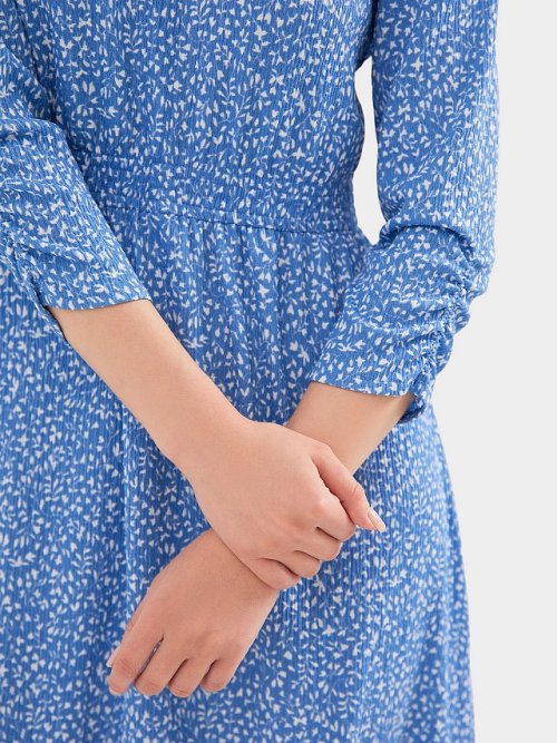 Платье женское синее со светлыми веточками, фото 6 из 6