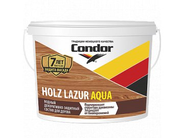 Защитно-декоративный состав CONDOR Holz Lazur Aqua (2.5кг, сосна)