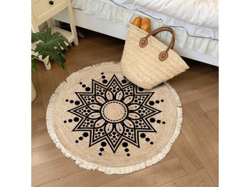 Коврик HomeKO Cotton 0,8х0,8м (бежево-черный) xb2462598 в Минске Ома