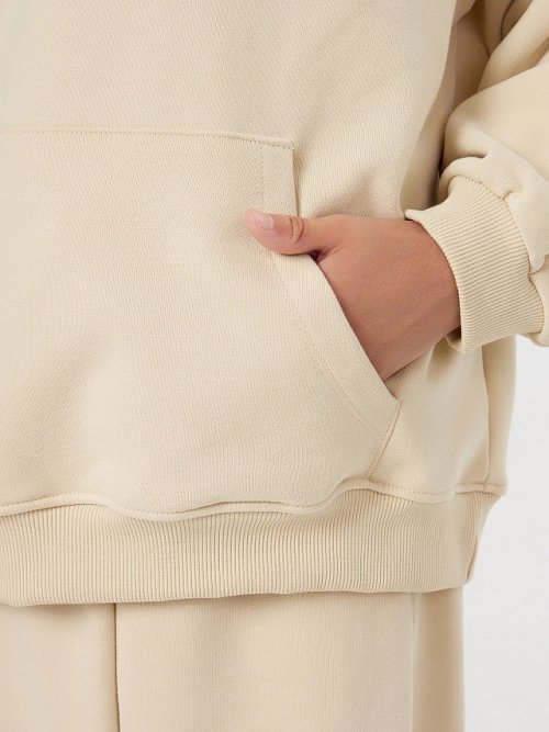 Худи для мальчиков бежевое с надписью "Wonderful weekends", фото 7 из 9