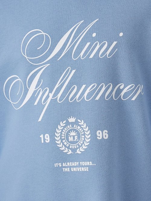 Платье для девочки голубое с надписью "mini influencer", фото 4 из 24