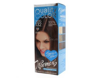 Стойкая гель-краска для волос ESTEL Quality Color Цветель, тон 132 шоколадно-коричневый
