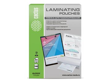 Пленка для ламинирования Cactus CS-LPGA475100 5 элемент