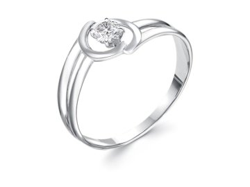 Кольцо декоративное BIRYUZA, серебро 925 проба, вставка цирконий в Березе 7 Карат