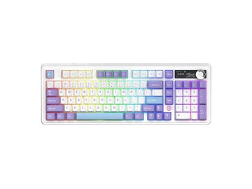 Компьютерная клавиатура AJAZZ AK980 V2 (фиолетово-бело-синяя)