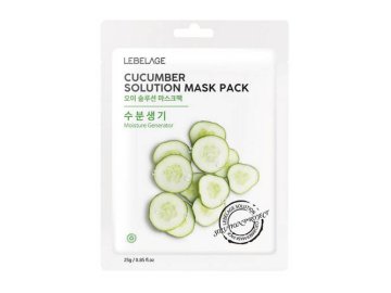 Маска тканевая для лица LEBELAGE с экстрактом огурца, 25 г Мила