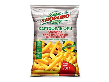 Картофель фри Живи здорово соломка замороженный 750 г