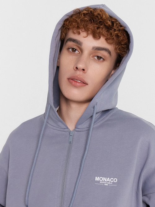 Толстовка мужская серая с надписью "Monaco Monte Carlo", фото 6 из 9