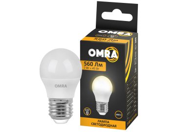 Лампа светодиодная OMRA G45 7Вт Е27 3000К