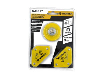Набор угольников магнитных WERKER QJ6017, 3 шт