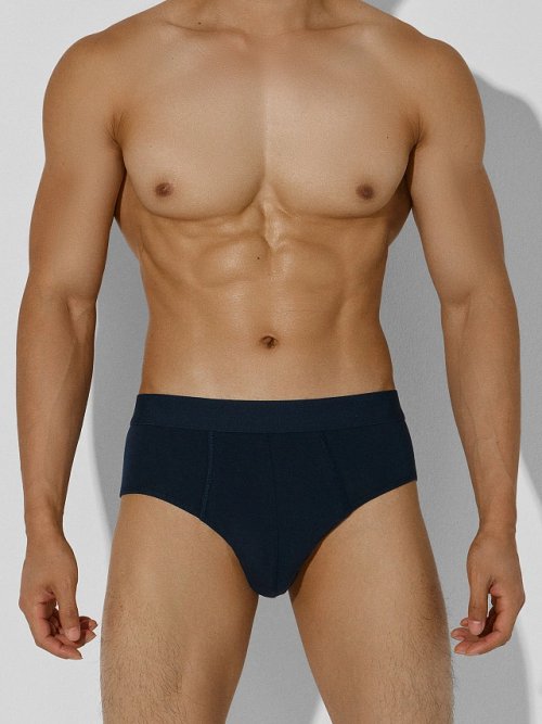 Мужские трусы-плавки темно-синего цвета, фото 1 из 21