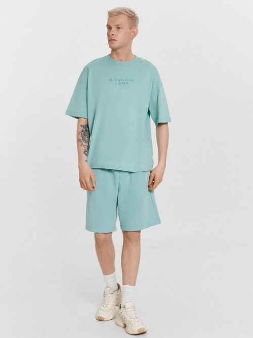 Комплект мужской голубой с надписью "we alwаys have a plan b", фото 2 из 8