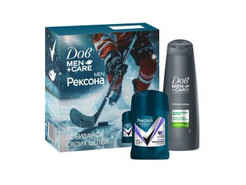 Подарочный набор REXONA MEN Антиперспирант-карандаш, 50 мл + ДАВ Гель для душа, 225 мл