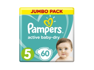 Подгузники Pampers active baby-dry junior (11-16кг) уп 60 шт