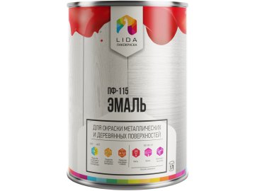 Эмаль ПФ-115 желтая LIDA 1кг