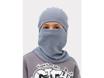 Шапка-балаклава детская в сером цвете